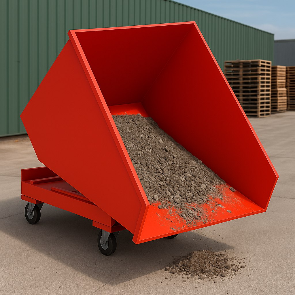 Контейнер металлический КОА-08 на колесах 1330x1445x1140, 920 л.