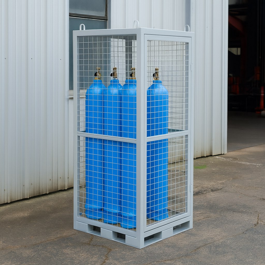 Клеть для 9-ти кислородных газовых баллонов КДР-01 (2088x1000x800)