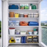 Гардеробная система на балкон 2300х1250х350