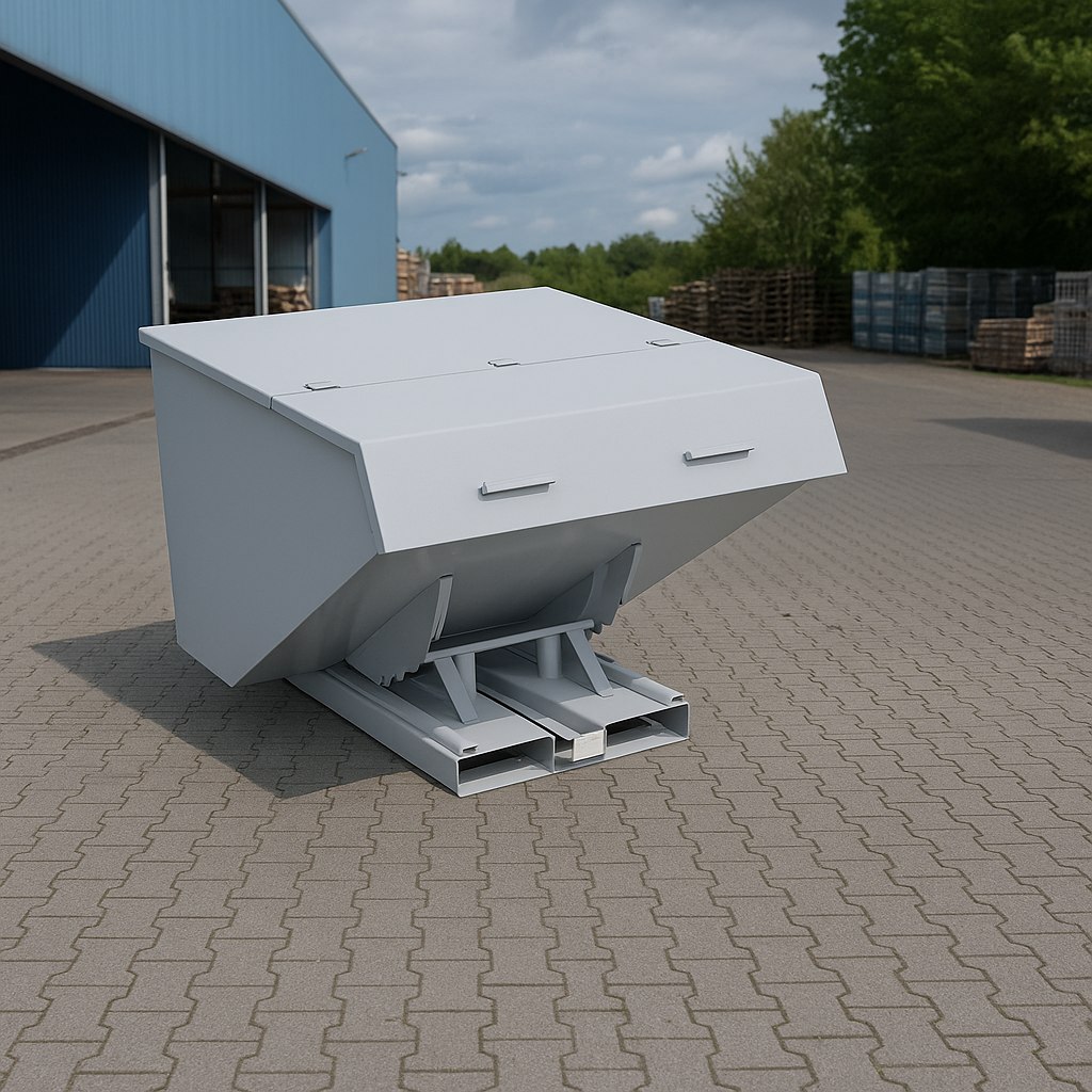 Контейнер металлический КОА-03 с крышкой 1065х1450х1390, 1200 л.