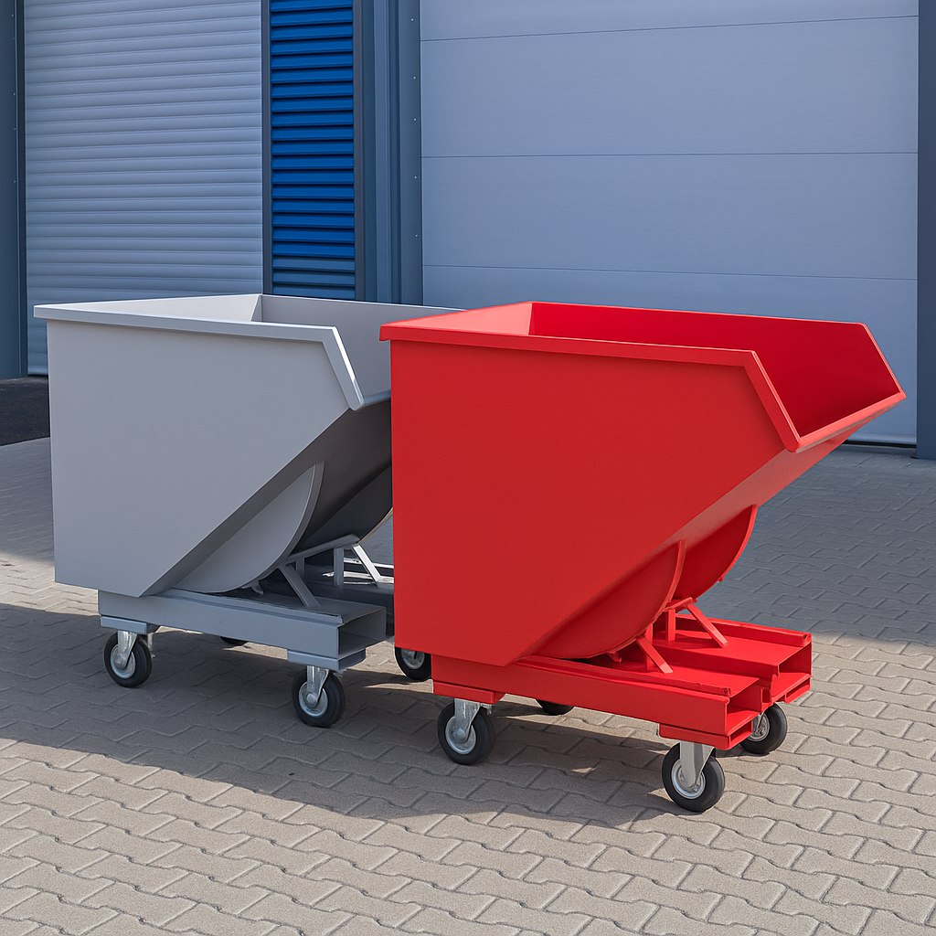 Контейнер металлический КОА-08 на колесах 1330x1445x1140, 920 л.