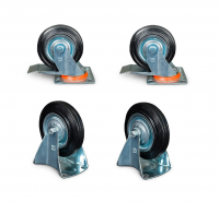 Комплект колёс d 200 (2 поворотных, 2 неповоротных)