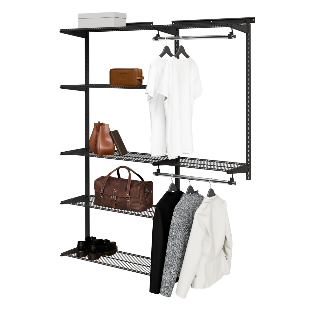 Гардеробная 1560 черная 350