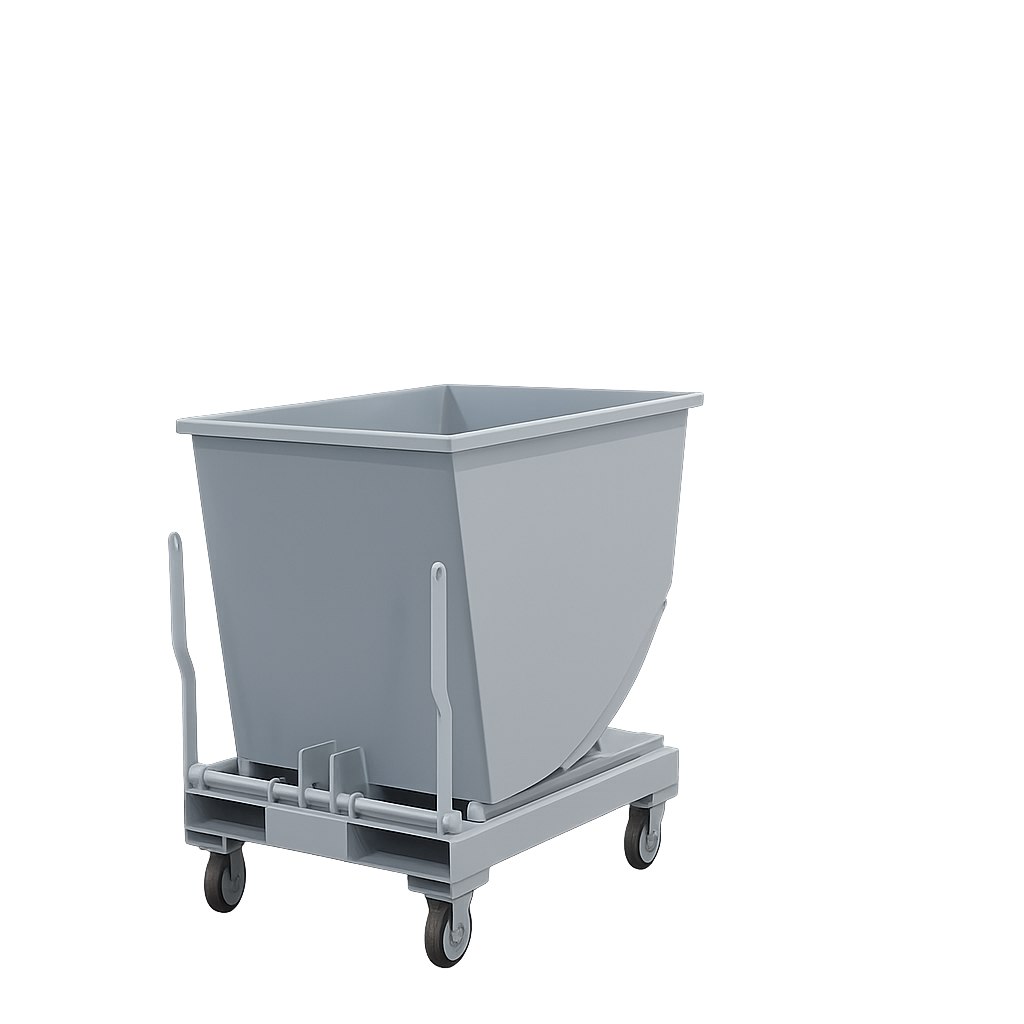 Контейнер металлический КОА-011 рычаг, на колесах 1100x1445x800, 720 л.