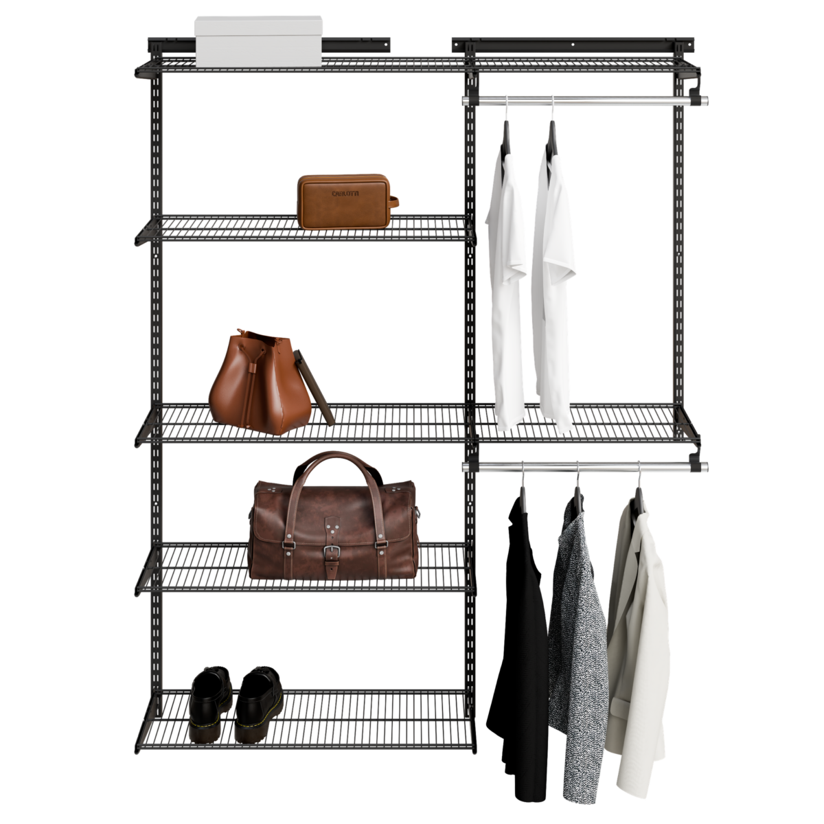 Гардеробная 1560 черная 350