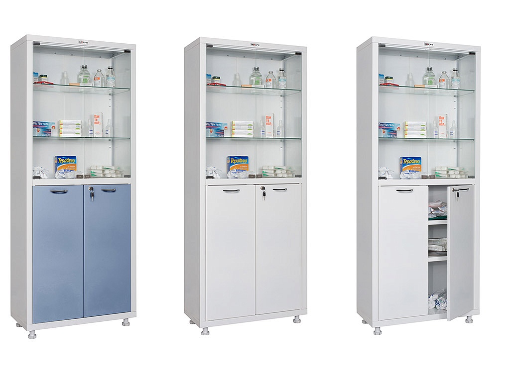 Двухстворчатые медицинские шкафы