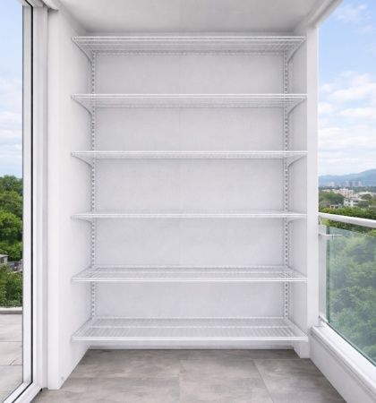 Гардеробная система на балкон 2300х1250х350