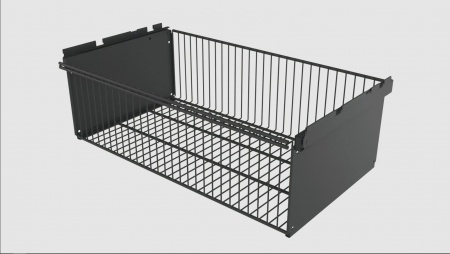 Выдвижная корзина черного цвета 563х340х181 мм