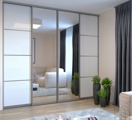 Двери-купе в профиле Стандарт Софт-тач Грей с тонировкой