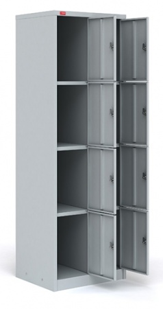 Двухсекционный металлический шкаф для сумок ШРМ - 28