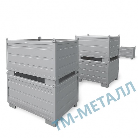 Контейнер штабелируемый для склада и производства КГ 07 800х1000х800