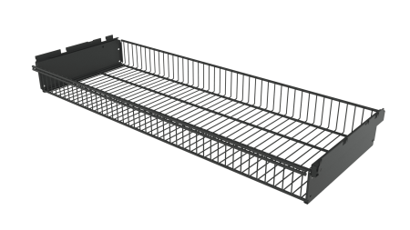 Выдвижная корзина черного цвета 863х340х85 мм