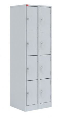 Двухсекционный металлический шкаф для сумок ШРМ - 28