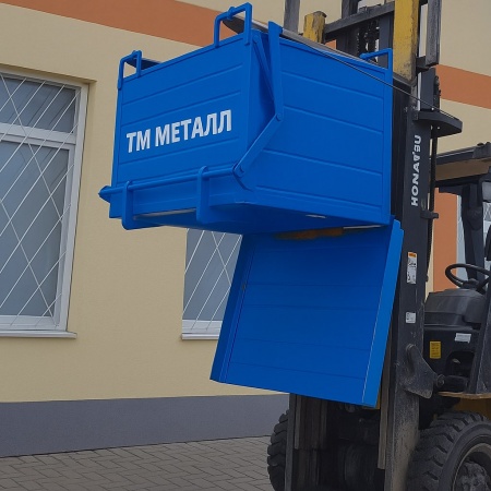 Контейнер металлический КГ-08-600 с откидным дном 820х1200х800