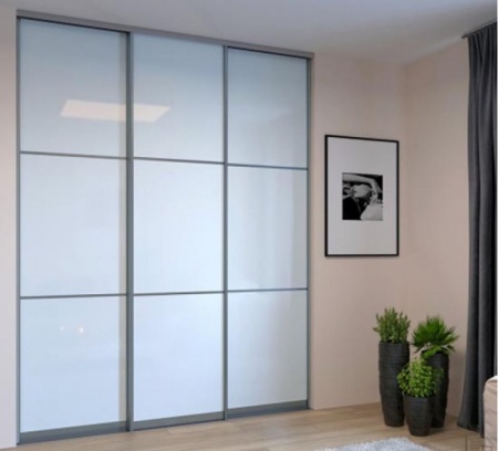 Двери-купе в профиле Стандарт Софт-тач Грей с тонировкой