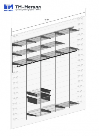 Гардеробная система №7В