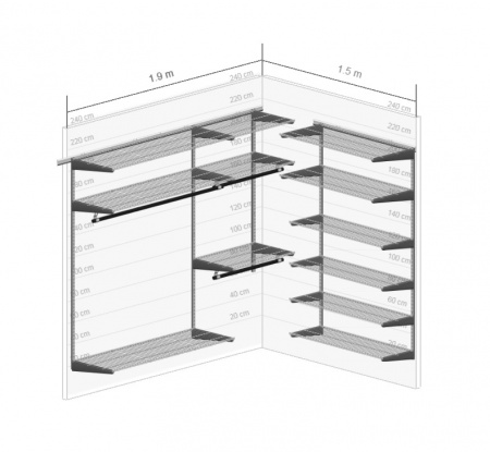 Гардеробная система 123С