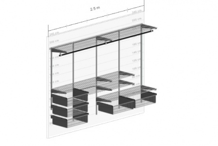 Гардеробная система №31