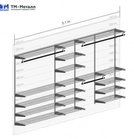 Гардеробная система №122