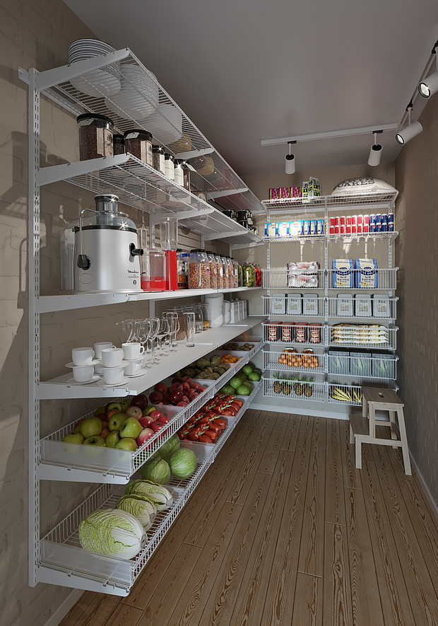 Домашние стеллажи для кладовки