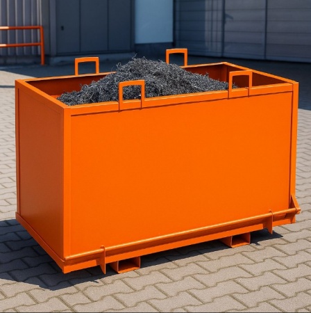 Контейнер металлический с откидным дном КГ-08-2000 (1310х2050х970)