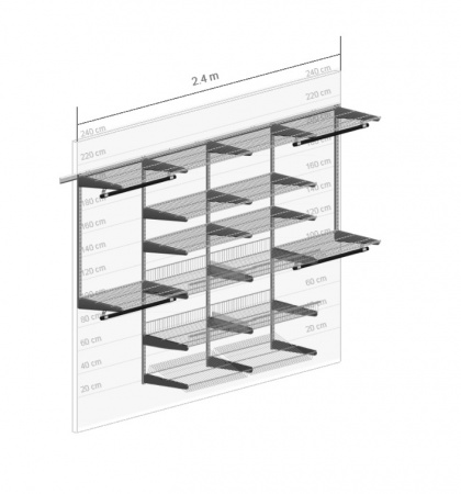 Гардеробная система настенная №1