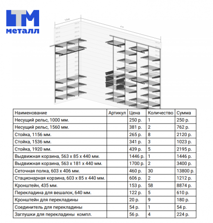 Гардеробная система Спальная комната-ONE