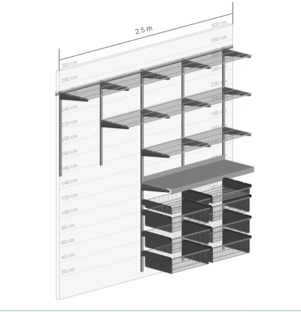 Гардеробная система в офис №1