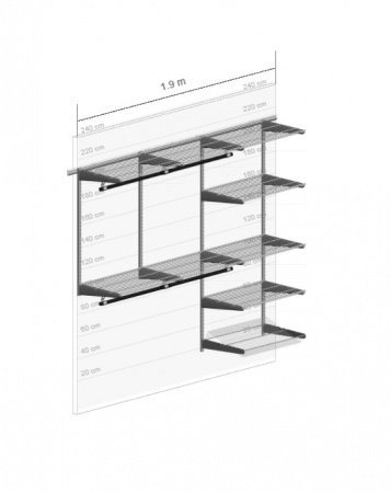 Гардеробная система №4В