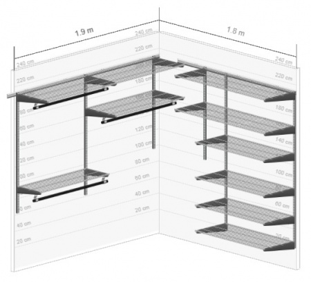 Гардеробная система №8
