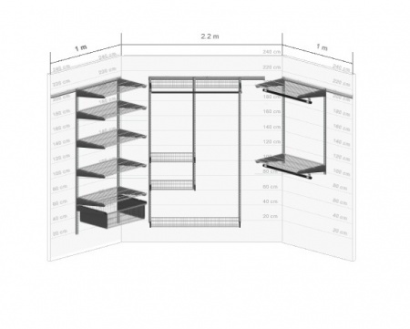 Гардеробная система № 33