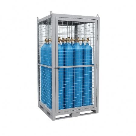 Клеть для 16-ти кислородных газовых баллонов КДР-16 (2160х1050х1100)