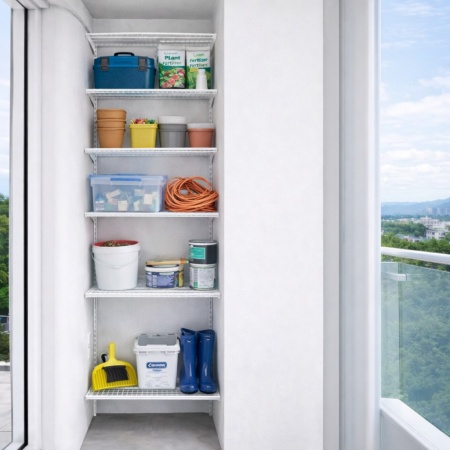 Гардеробная система на балкон 1920х630х450