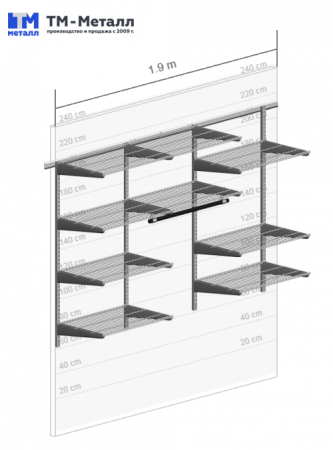 Гардеробная система В117