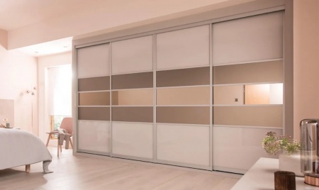 Двери-купе в профиле Стандарт Софт-тач Капучино